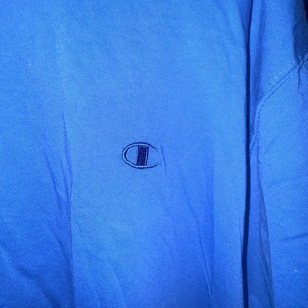 Champion Men's Large Blue Cotton T-Shirt Pre-Owned Excellent Condition - Picture 2 of 8